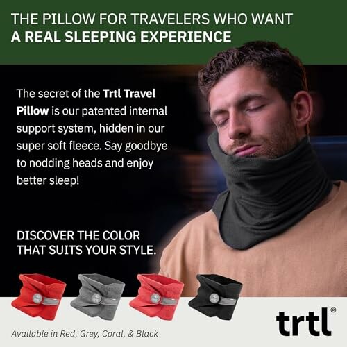 Trtl travel pillow showcasing its ergonomic design.