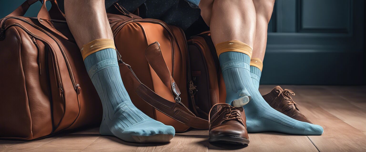 Diverse compression socks for travel